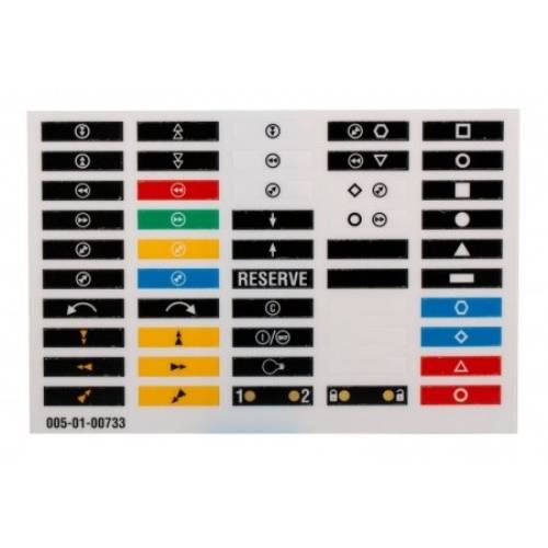 štítky na vysílač quadrix, keynote, barevné